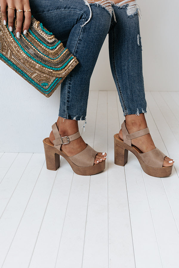 The Tyra Faux Suede Heel