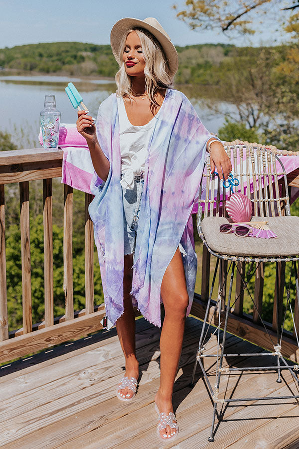 Around The Pool Tie Dye Overlay In Purple