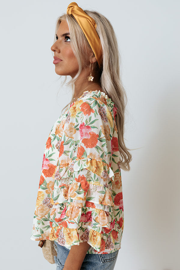 Resort Report Floral Top Image - 5