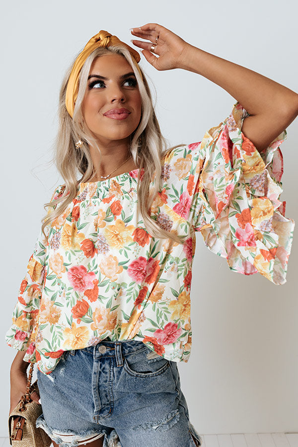 Resort Report Floral Top Image - 1