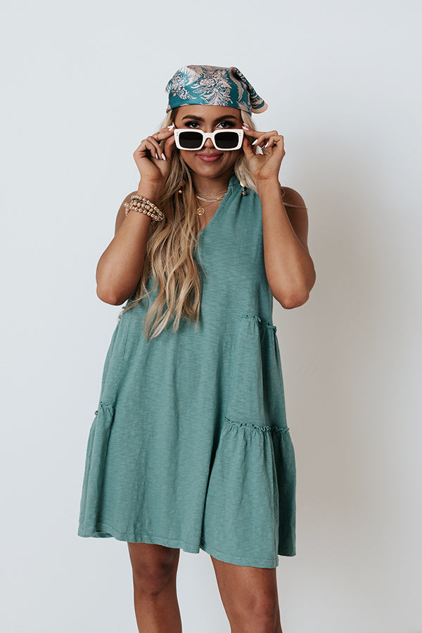 Sweet Notion Shift Dress In Ocean Wave