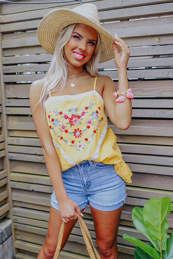 Summer Serenade Embroidered Tank