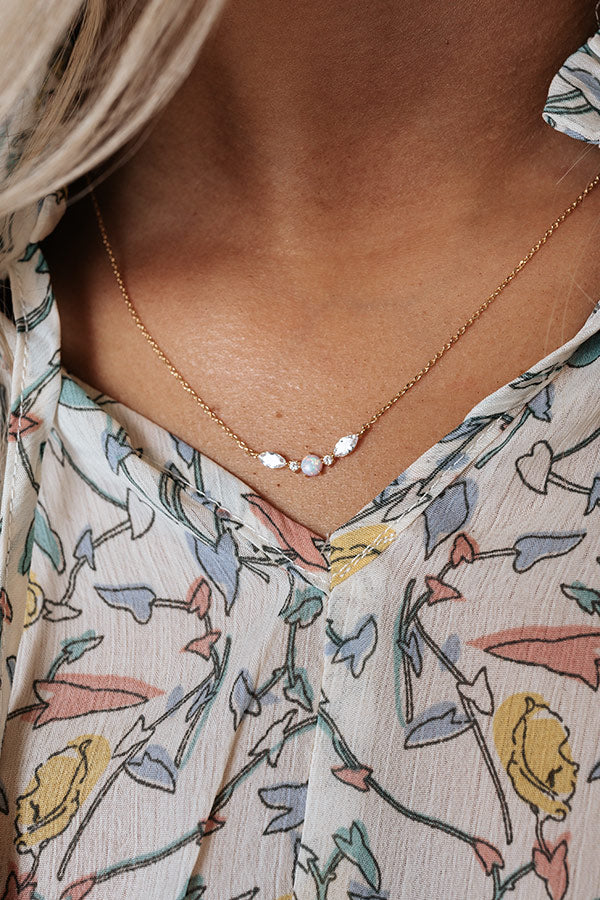 Mark Of True Love Dainty Necklace In Gold