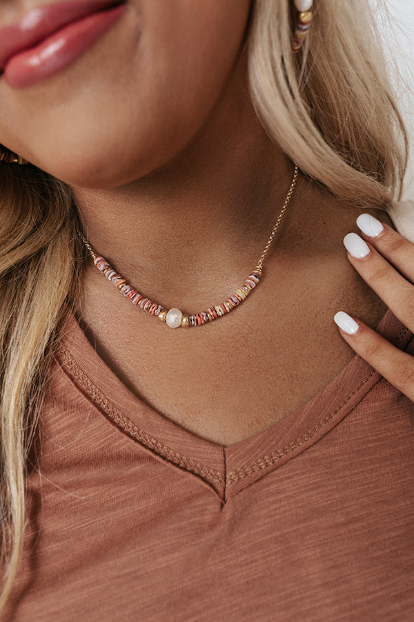 Kendra Scott Lila Vintage Gold Strand Necklace In Pastel Shells Image - 2