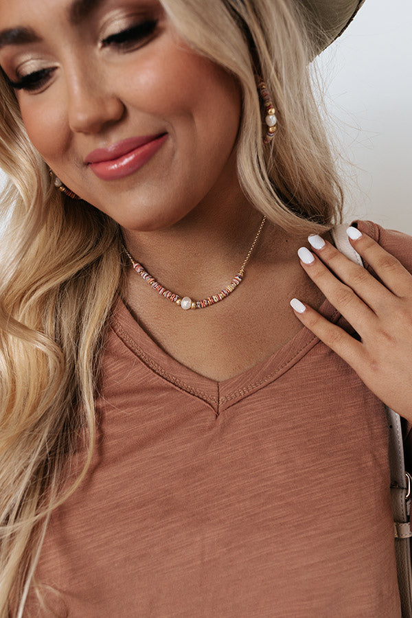 Kendra Scott Lila Vintage Gold Strand Necklace In Pastel Shells Image - 1