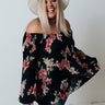 Floral Market Pleated Shift Top In Navy Curves Image - 1