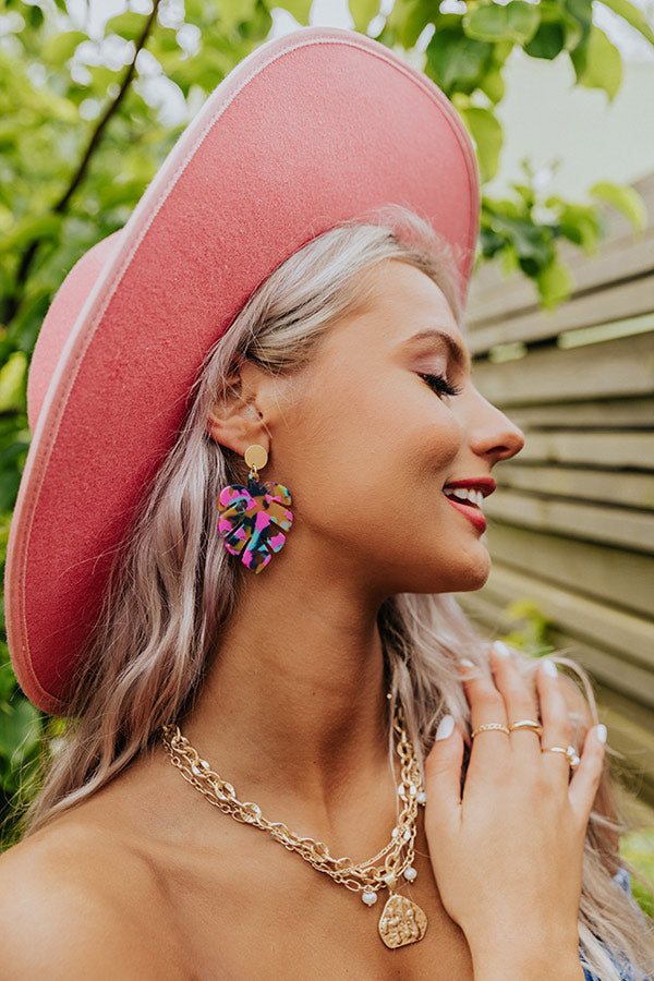 Acrylic Palm Earrings