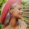 Acrylic Palm Earrings Image - 1