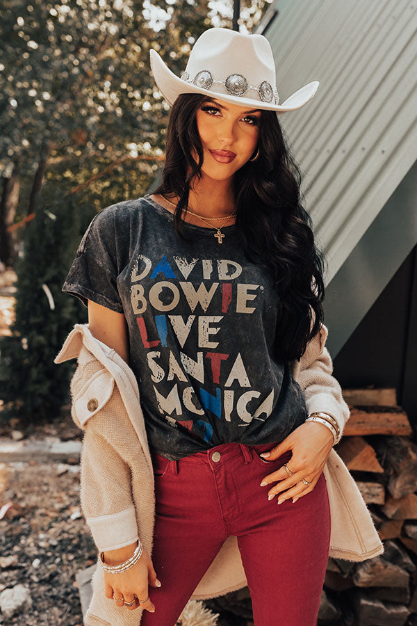 David Bowie Santa Monica Vintage-Wash Graphic Tee