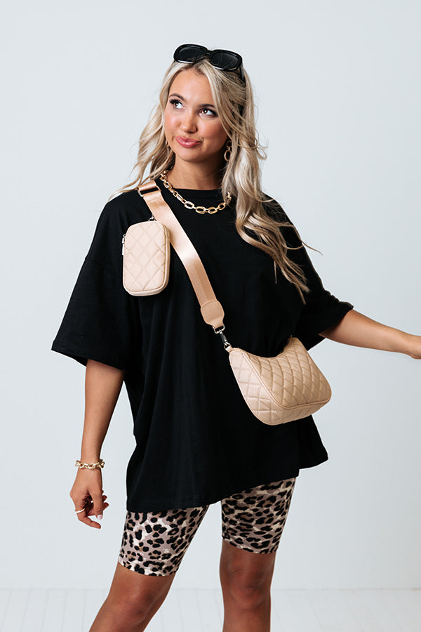 Timely Reminder Shift Tee In Black