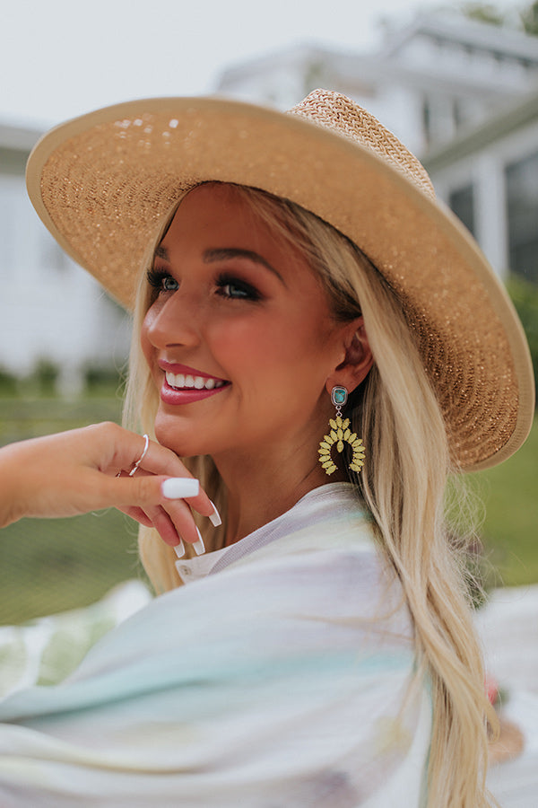 Miles And Memories Turquoise Earrings In Yellow