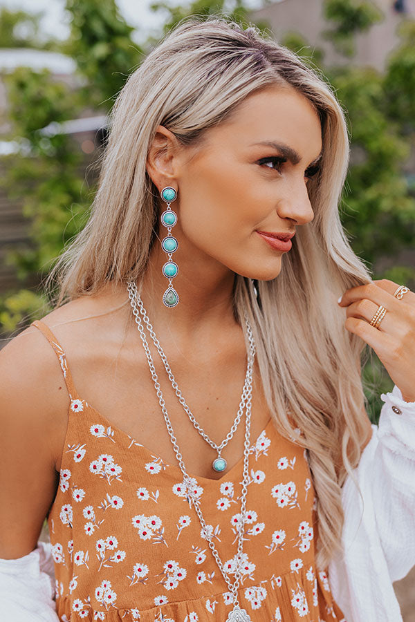 Never Too Chic Turquoise Earrings