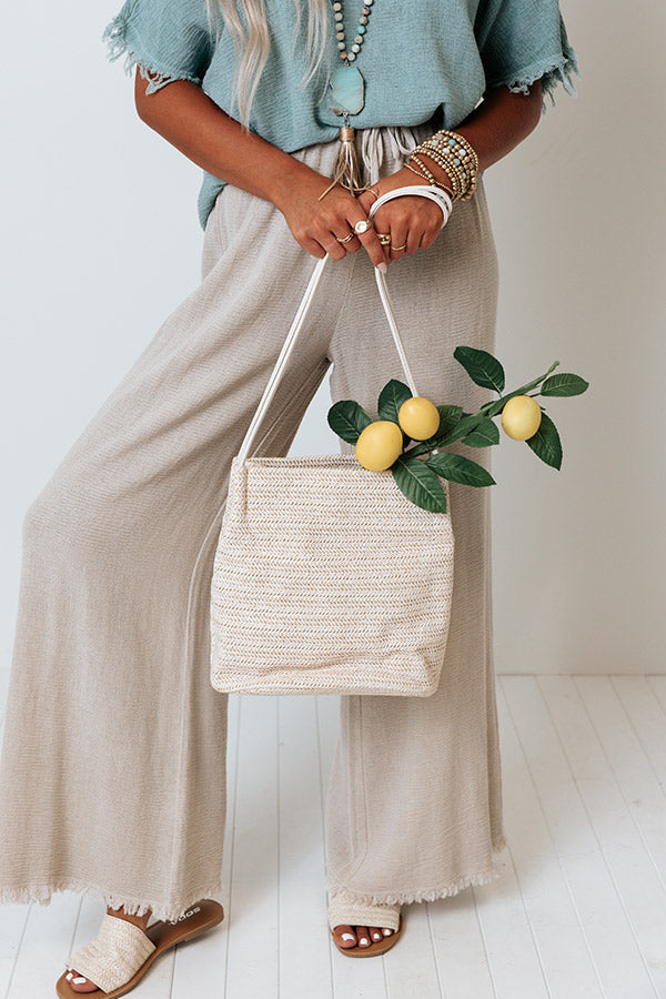 Imagine The Best Raffia Crossbody