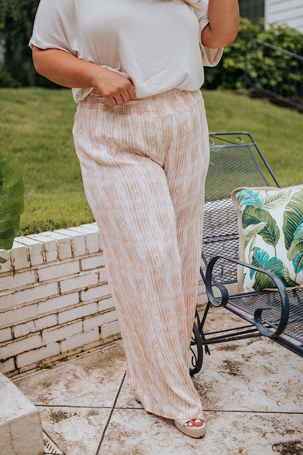 Malibu Cruise Stripe Pants In Peach Curves