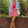 Simply Gorgeous Leopard Shorts In Red Image - 1