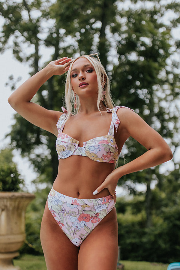 Ultra High Waist Bikini Bottoms in Vintage Bloom Image - 1