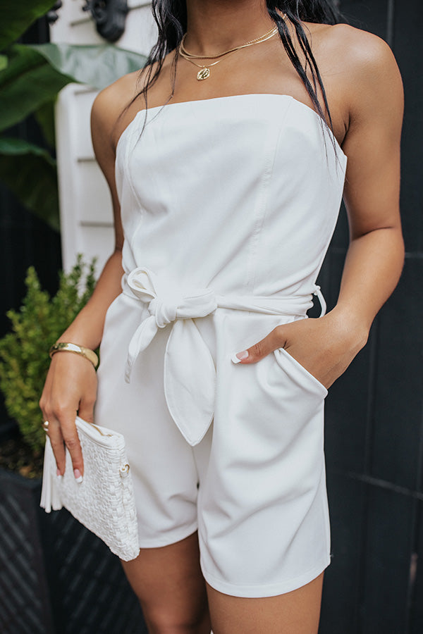 Wine Mixer Romper In Ivory