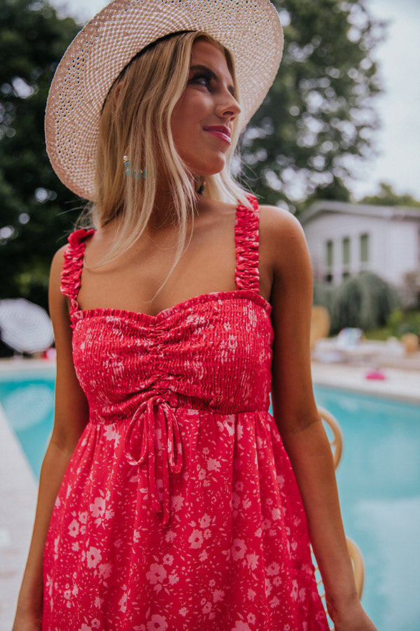 spring ruched dress Long Sleeve Crystal Ruched Dress Pink