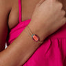 Kendra Scott Threaded Elaina Gold Multi Strand Bracelet In Coral Illusion Image - 1