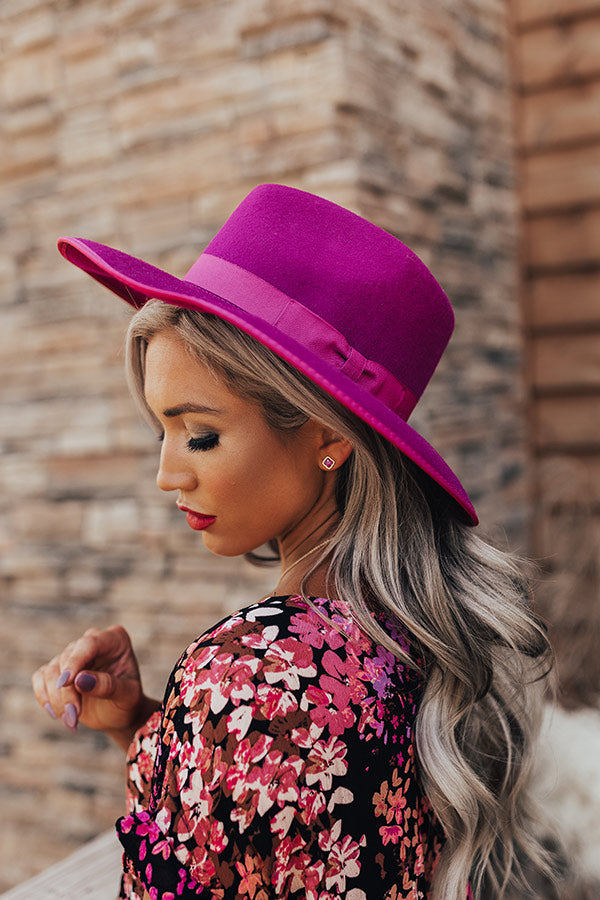 Berkshires Brunch Wool Fedora In Orchid
