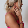 Kendra Scott Masie Gold Open Frame Earrings In Coral Mix Paracord Image - 1