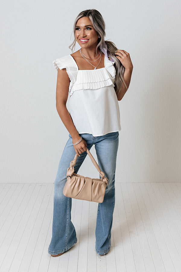 Editorial Moment Shift Top In White