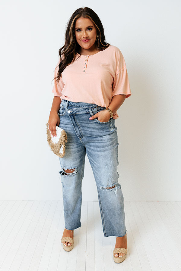 Imagine The Best Shift Top In Light Peach Curves