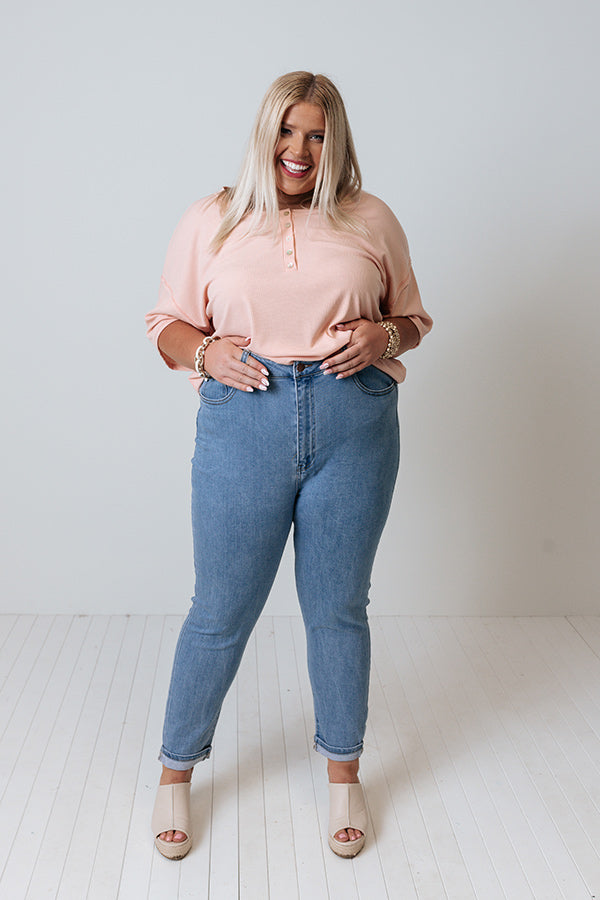 Risen The Jozie High Waist Skinny In Light Wash Curves