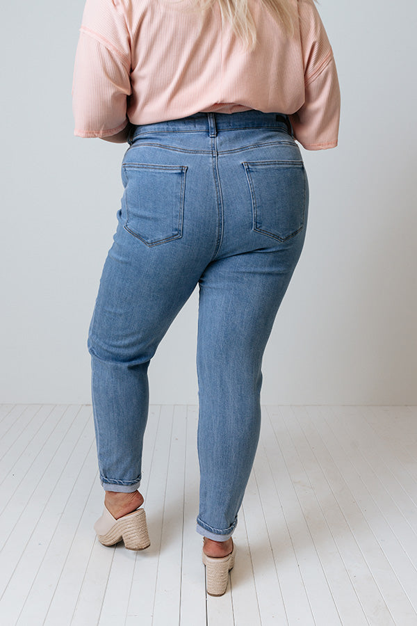 Risen The Jozie High Waist Skinny In Light Wash Curves