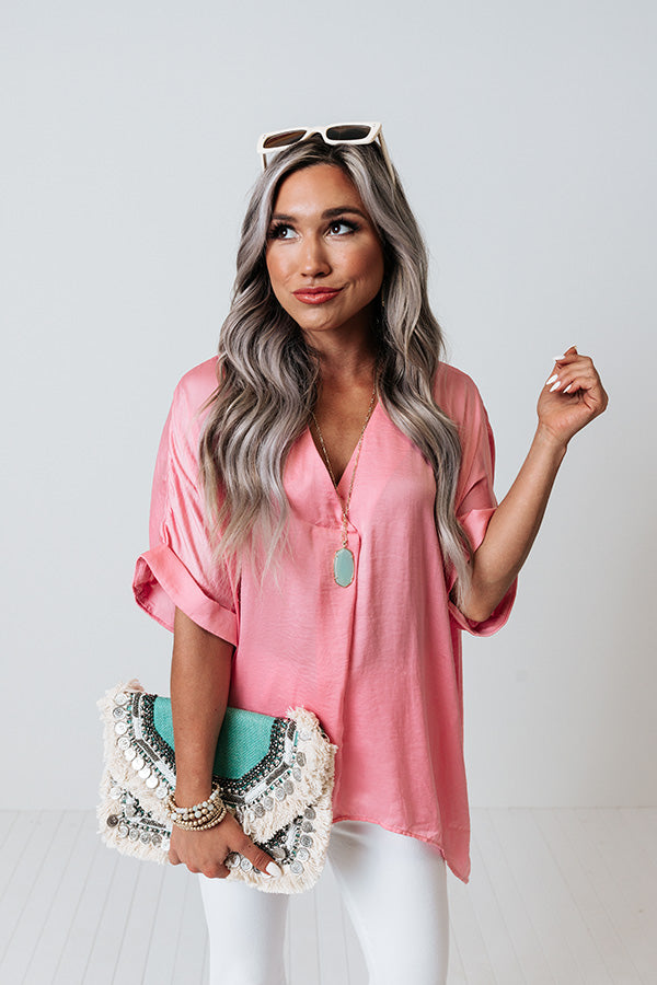 Honey Sweet Shift Top In Pink
