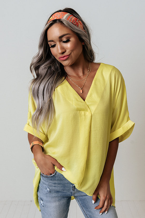 Honey Sweet Shift Top In Yellow