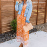 Pacific Drive Floral Midi In Orange Image - 1