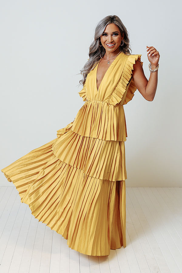 Seeking Champagne Pleated Maxi Dress In Primrose Yellow – Impressions Online Boutique Seeking Champagne Pleated Maxi Dress In Primrose Yellow – Impressions Online Boutique