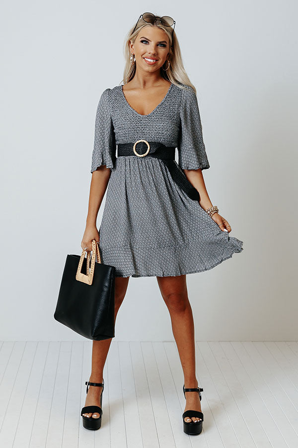 Style Stash Smocked Dress In Black