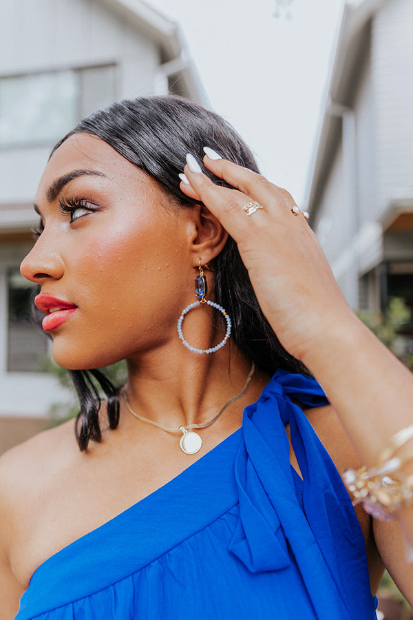 Fine Attraction Beaded Earrings In Airy Blue