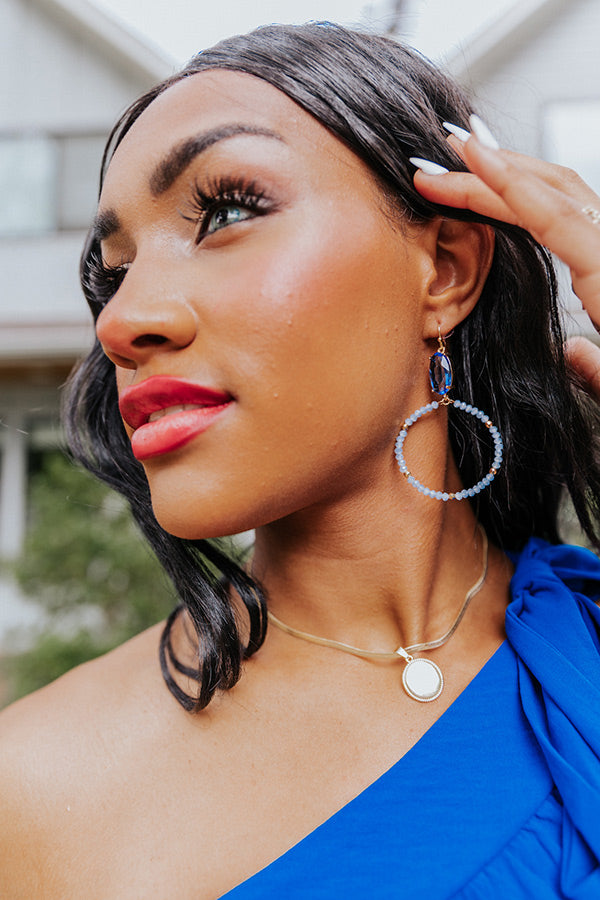 Fine Attraction Beaded Earrings In Airy Blue