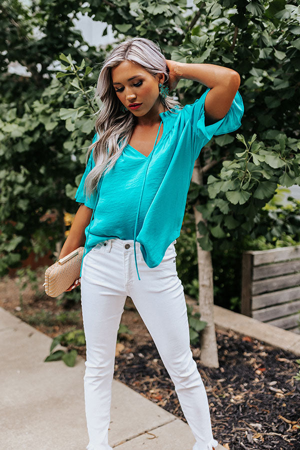 Daybreak Dreamer Shift Top In Turquoise