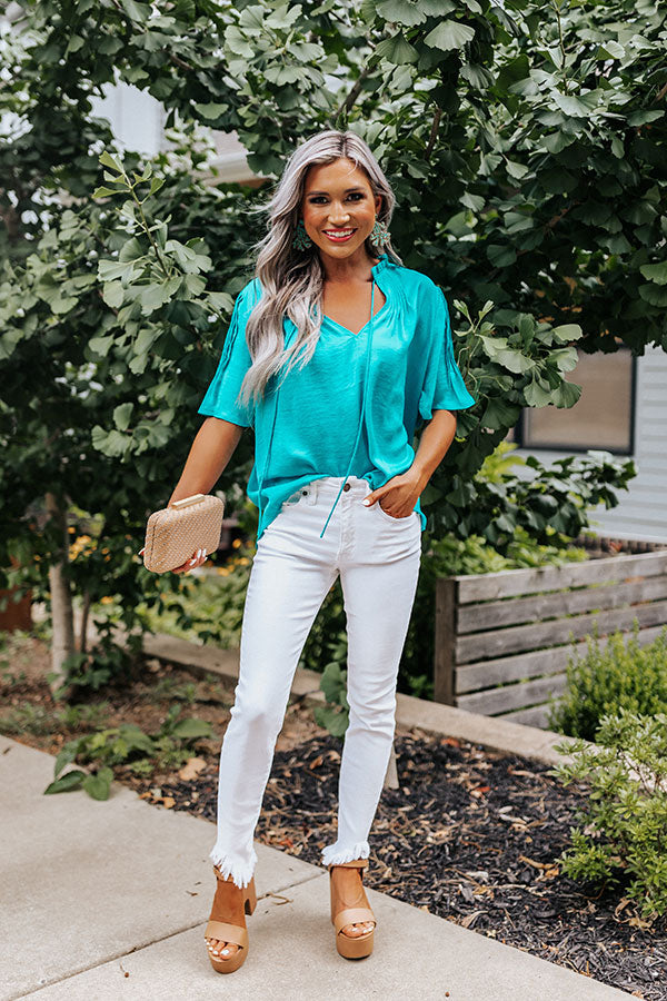 Turquoise and white outlet outfits