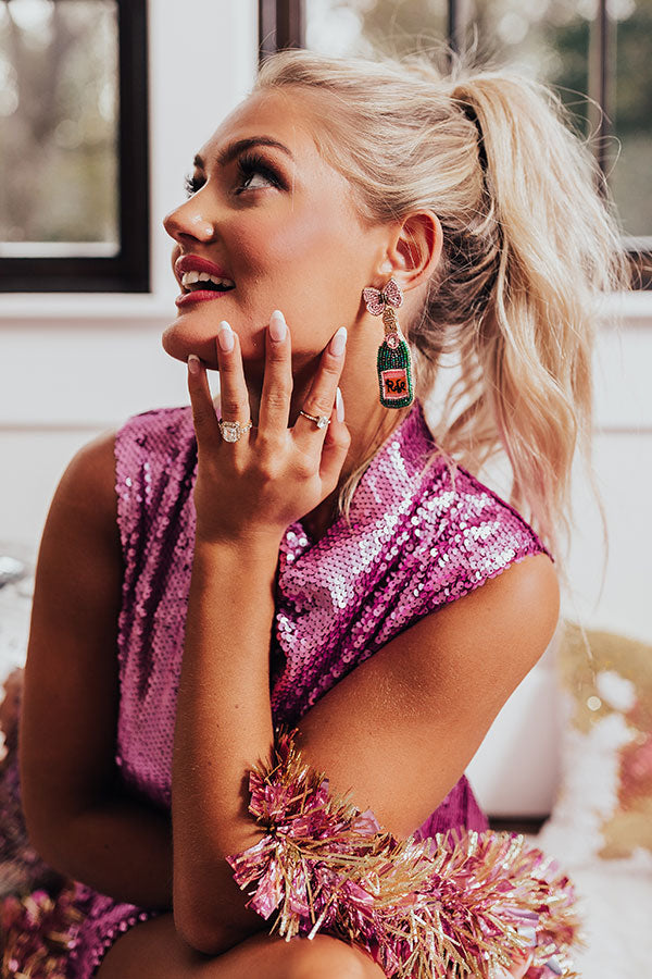 Rosé All Day Beaded Earrings