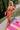 Americana Kisses Smocked Bandeau Bikini Top in Neon Pink