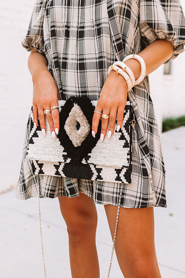 Whisper Fringe Embroidered Clutch