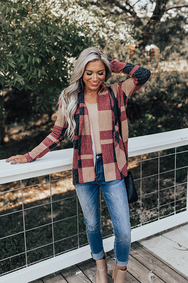 Smores Weather Plaid Cardigan