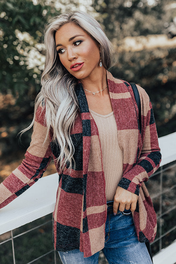 Smores Weather Plaid Cardigan