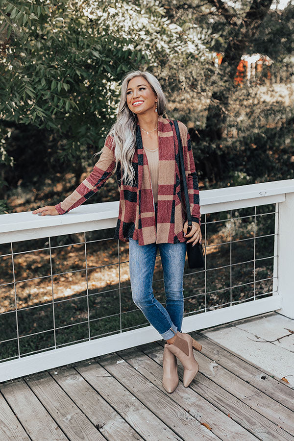 Smores Weather Plaid Cardigan