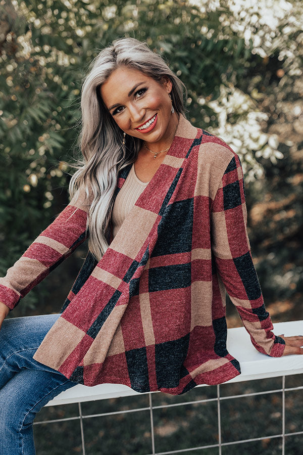 Smores Weather Plaid Cardigan