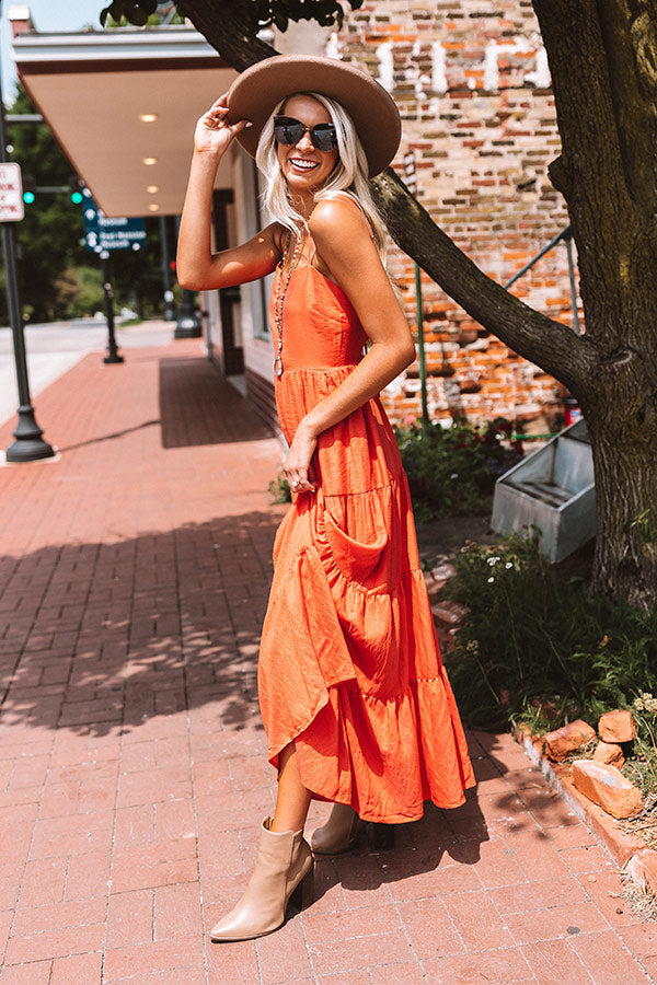 Papaya Kisses Maxi In Tangerine • Impressions Online Boutique