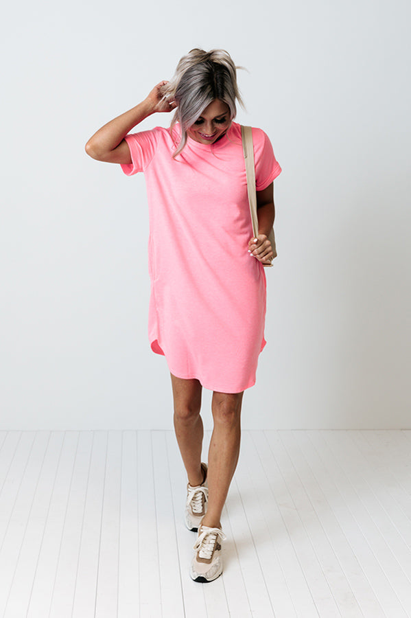 pale pink t shirt dress Logo T-shirt Dress Pale Pink