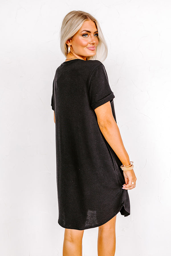 New Adventure T-Shirt Dress In Black New Adventure T-Shirt Dress In Black