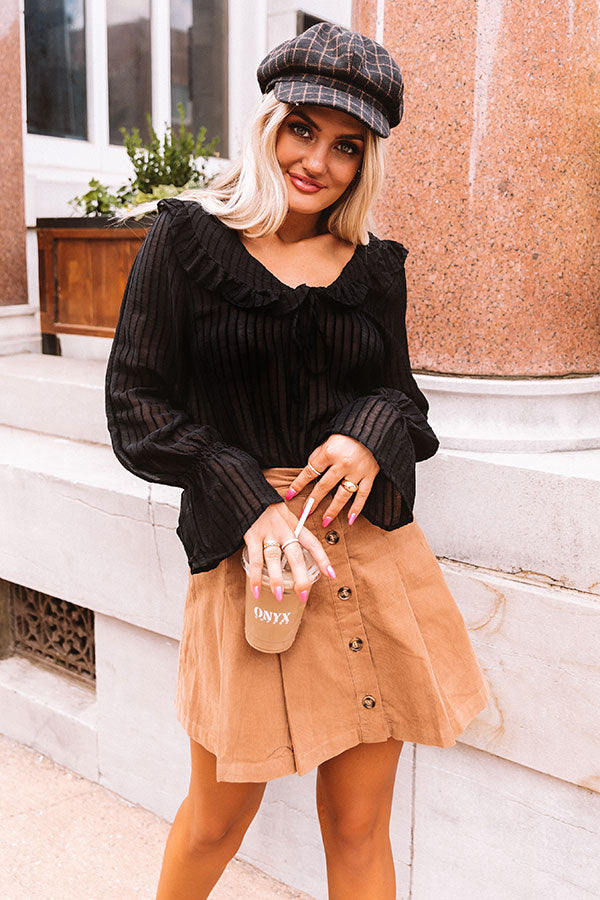 Cocktail Meeting Shift Top in Black