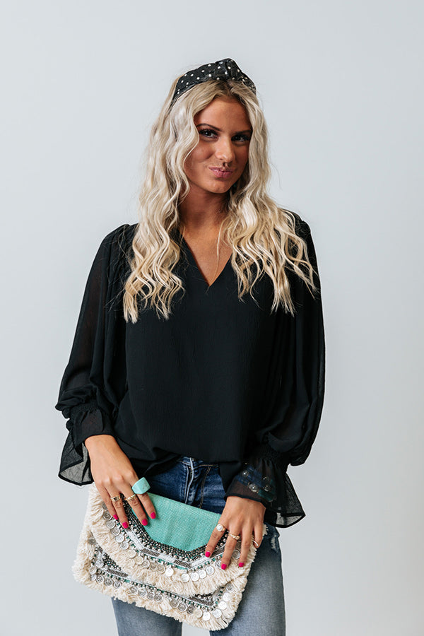 Remember This Moment Shift Top In Black